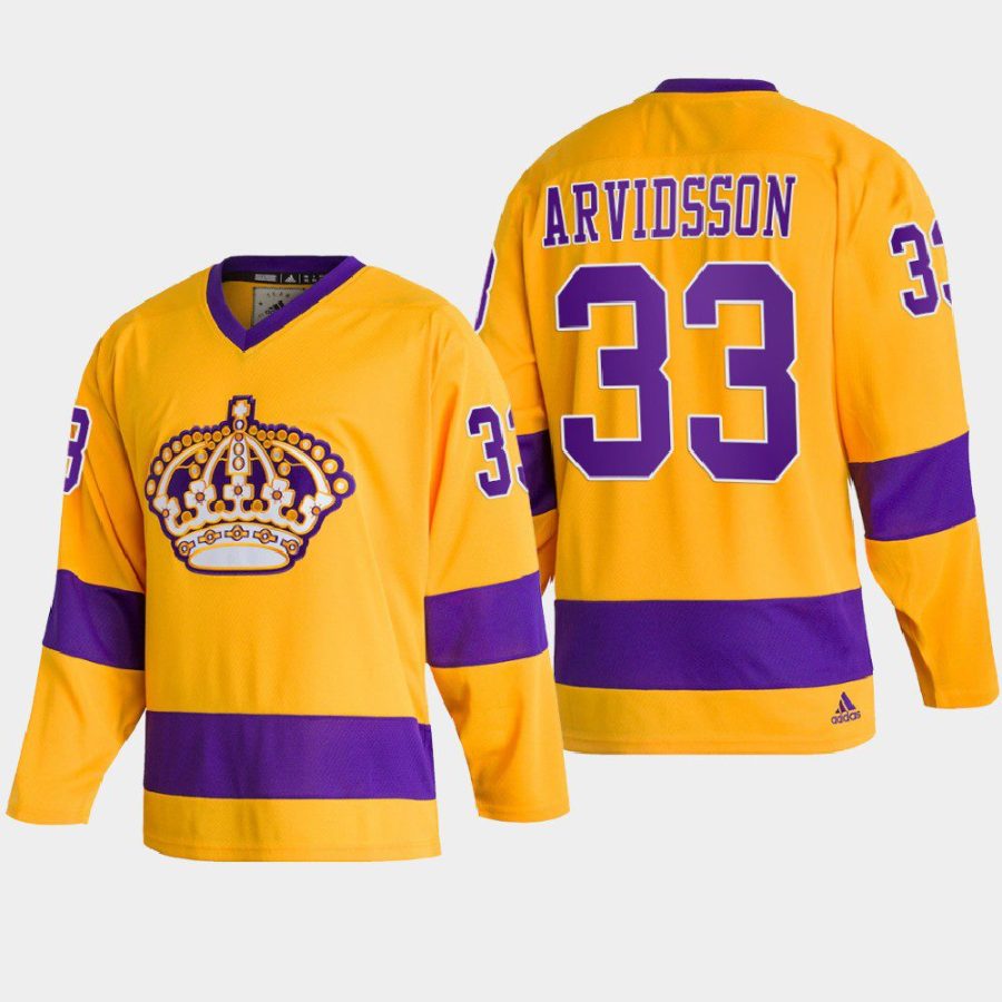 2022 viktor arvidsson kings gold team classics throwback jersey