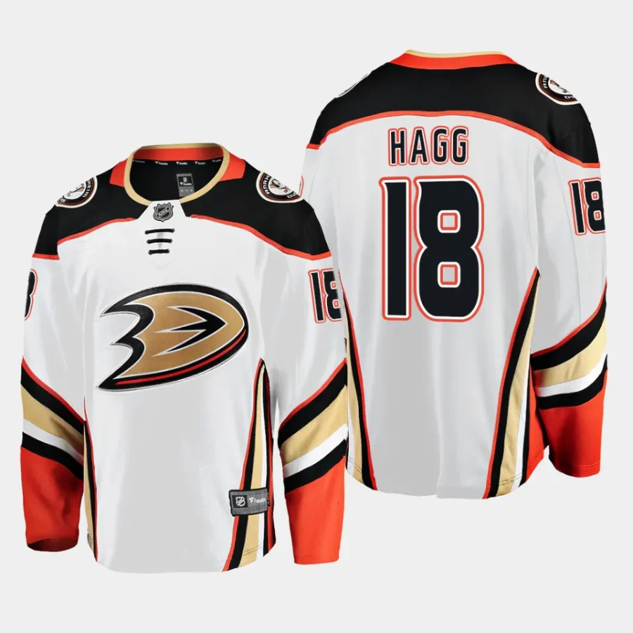 anaheim ducks robert hagg away breakaway player jersey white