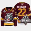 andrew poturalski chicago wolves burgundy 2022 calder cup champs ahl jersey