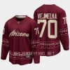 arizona coyotes karel vejmelka desert night alternate 2022 23 premier breakaway jersey garnet