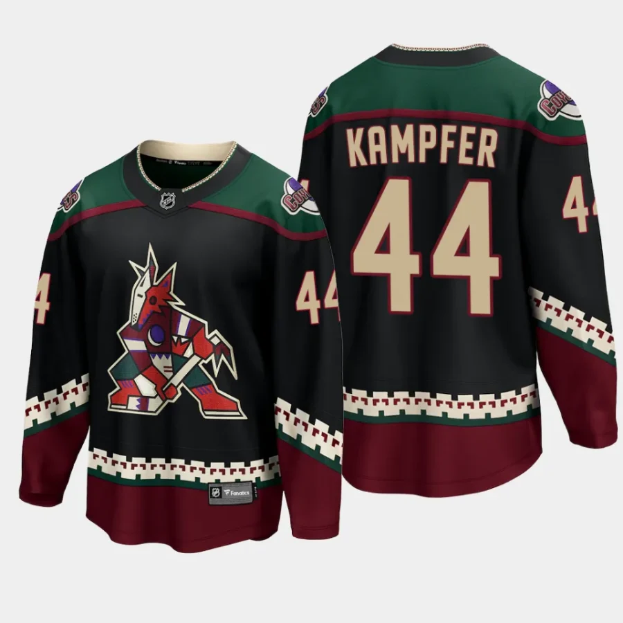 arizona coyotes steven kampfer home 2022 23 breakaway player jersey black