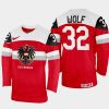 austria hockey bernd wolf 2022 iihf world championship away jersey red