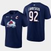 avalanche gabriel landeskog navy authentic stack 2022 stanley cup champions t shirt