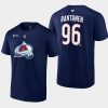 avalanche mikko rantanen navy authentic stack 2022 stanley cup champions t shirt