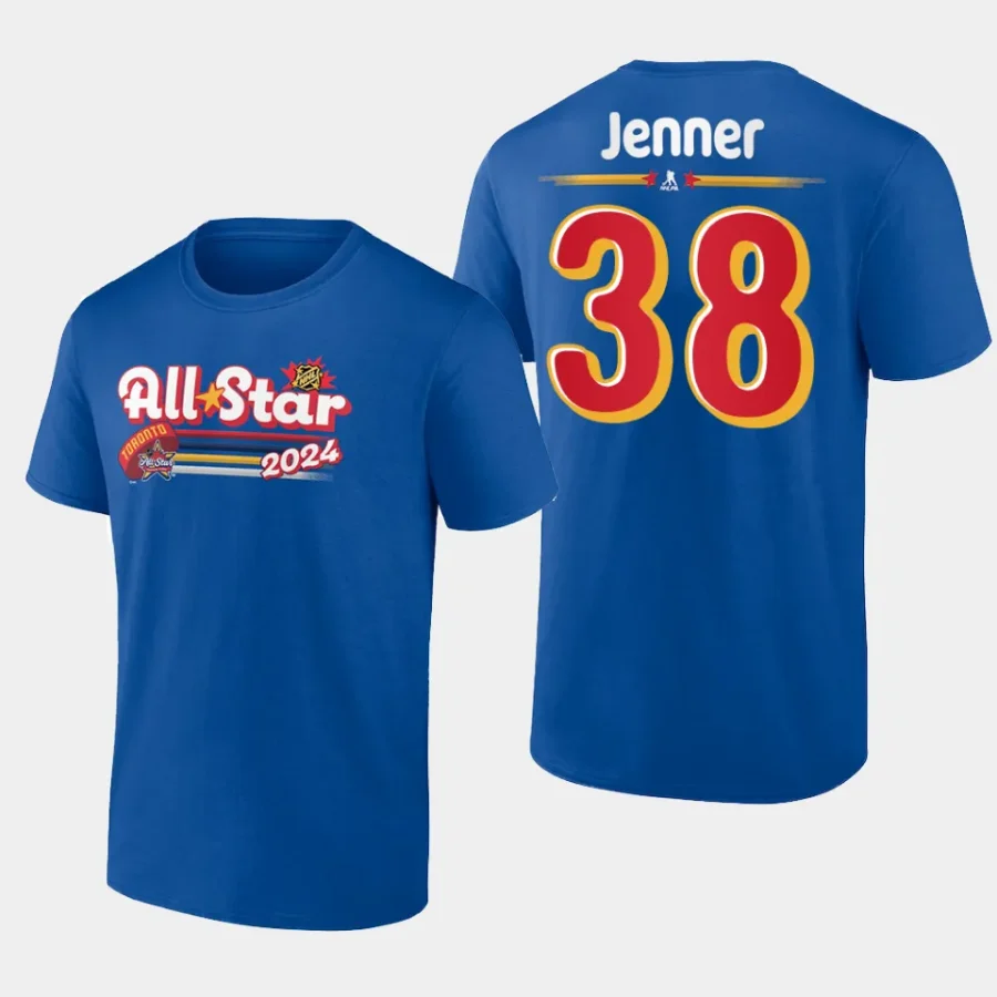 blue jackets boone jenner royal 2024 nhl all star name number t shirt