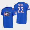 blue jackets jake bean blue reverse retro 2.0 special edition t shirt