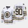 boston bruins anthony richard 100th anniversary 2023 24 premier breakaway player jersey white