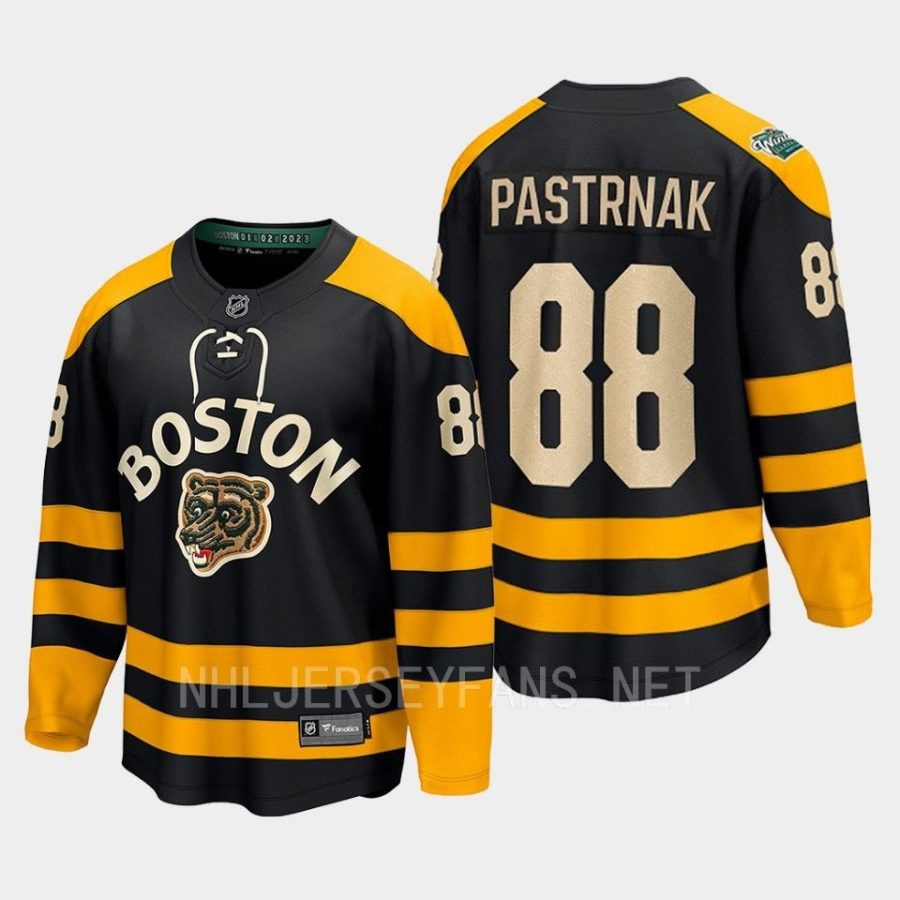 boston bruins david pastrnak 2023 winter classic breakaway jersey black