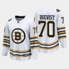 boston bruins jesper boqvist 100th anniversary 2023 24 premier breakaway player jersey white