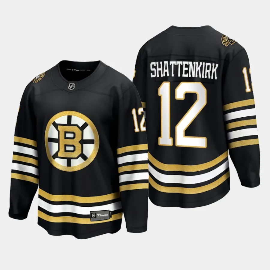 boston bruins kevin shattenkirk 100th anniversary 2023 24 premier jersey black