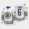 boston bruins mason lohrei 100th anniversary 2023 24 premier breakaway player jersey white