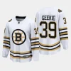 boston bruins morgan geekie 100th anniversary 2023 24 premier breakaway player jersey white