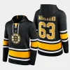 bruins brad marchand black name number lace up pullover hoodie