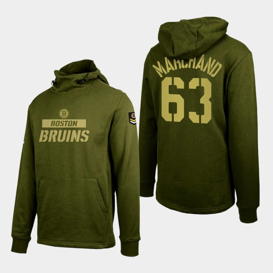 bruins brad marchand olive thrive levelwear hoodie