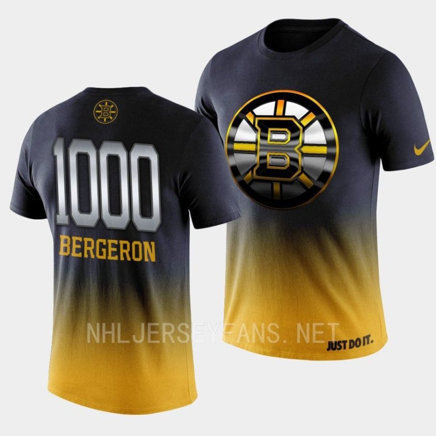 bruins patrice bergeron black special commemorative 1000 career points t shirt