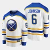 buffalo sabres erik johnson away breakaway player jersey white