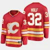 calgary flames dustin wolf home breakaway player jersey red