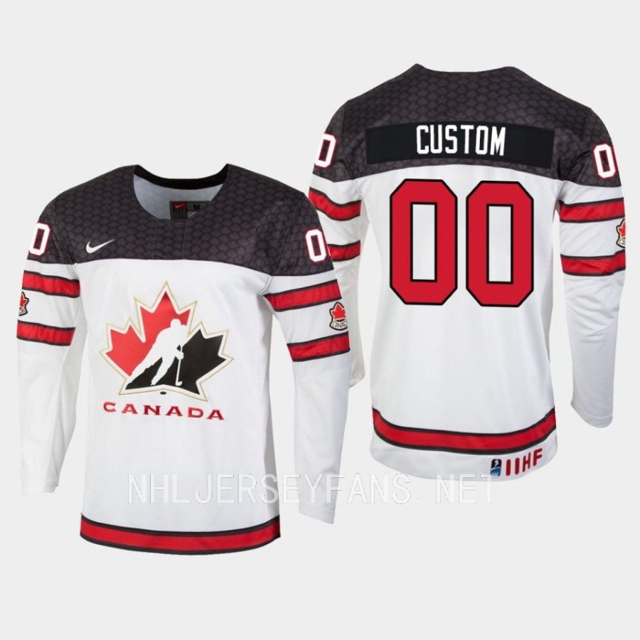 canada custom 2023 iihf world junior championship jersey white