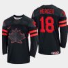 canada hockey dawson mercer 2022 iihf world championship replica jersey black