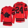 canada hockey dylan cozens 2022 iihf world championship away jersey red