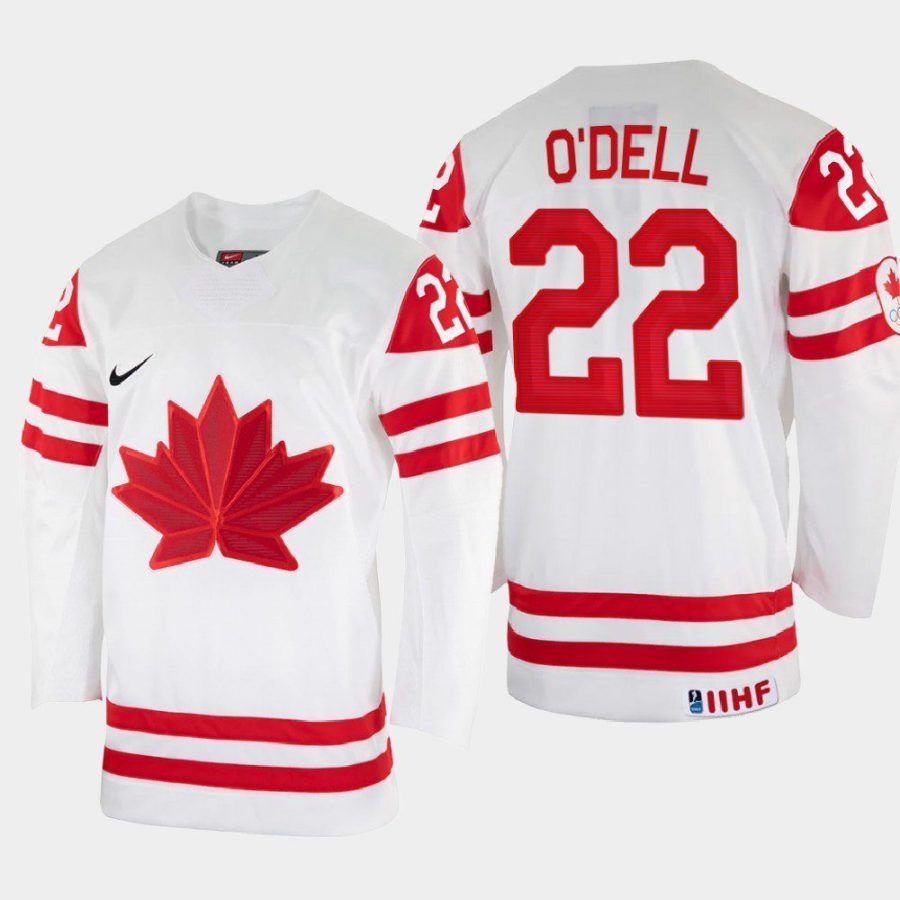 canada hockey eric odell 2022 iihf world championship home jersey white