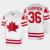 canada hockey logan thompson 2022 iihf world championship home jersey white