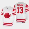 canada hockey mathew barzal 2022 iihf world championship home jersey white