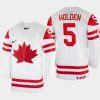 canada hockey nick holden 2022 iihf world championship home jersey white