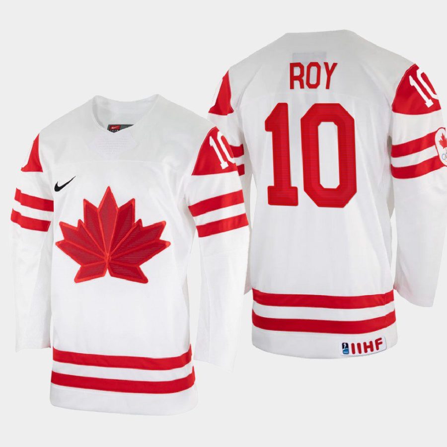 canada hockey nicolas roy 2022 iihf world championship home jersey white