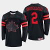 canada hockey zach whitecloud 2022 iihf world championship replica jersey black