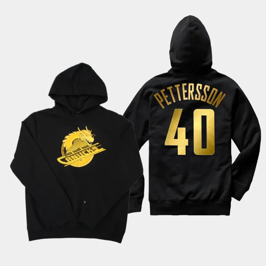 canucks elias pettersson black 2024 lunar new year hoodie