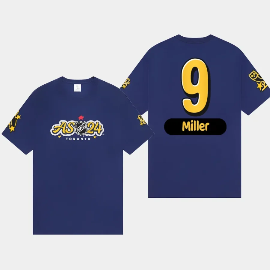 canucks j.t. miller blue ovo 2024 nhl all star t shirt