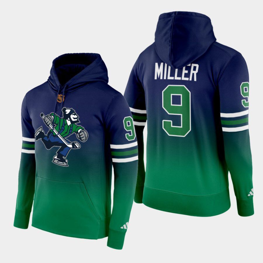 canucks j.t. miller navy green reverse retro 2.0 special edition hoodie