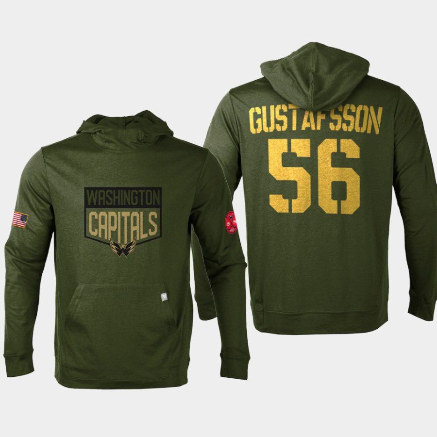 capitals erik gustafsson olive 2022 salute to service levelwear hoodie