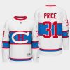 carey price canadiens white winter classic 2016 throwback jersey