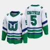 carolina hurricanes jalen chatfield whalers premier breakaway jersey white