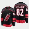 carolina hurricanes jesperi kotkaniemi primary home 2022 23 breakaway player jersey black