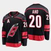 carolina hurricanes sebastian aho primary home 2022 23 breakaway player jersey black