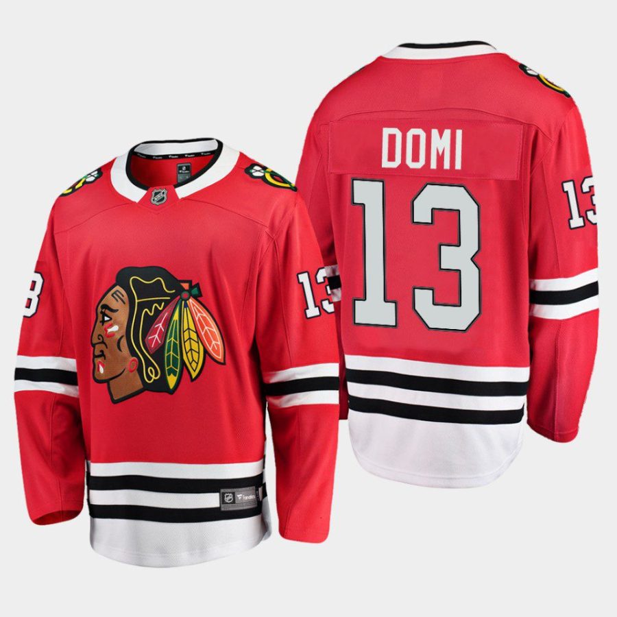 chicago blackhawks max domi home 2022 breakaway player jersey red