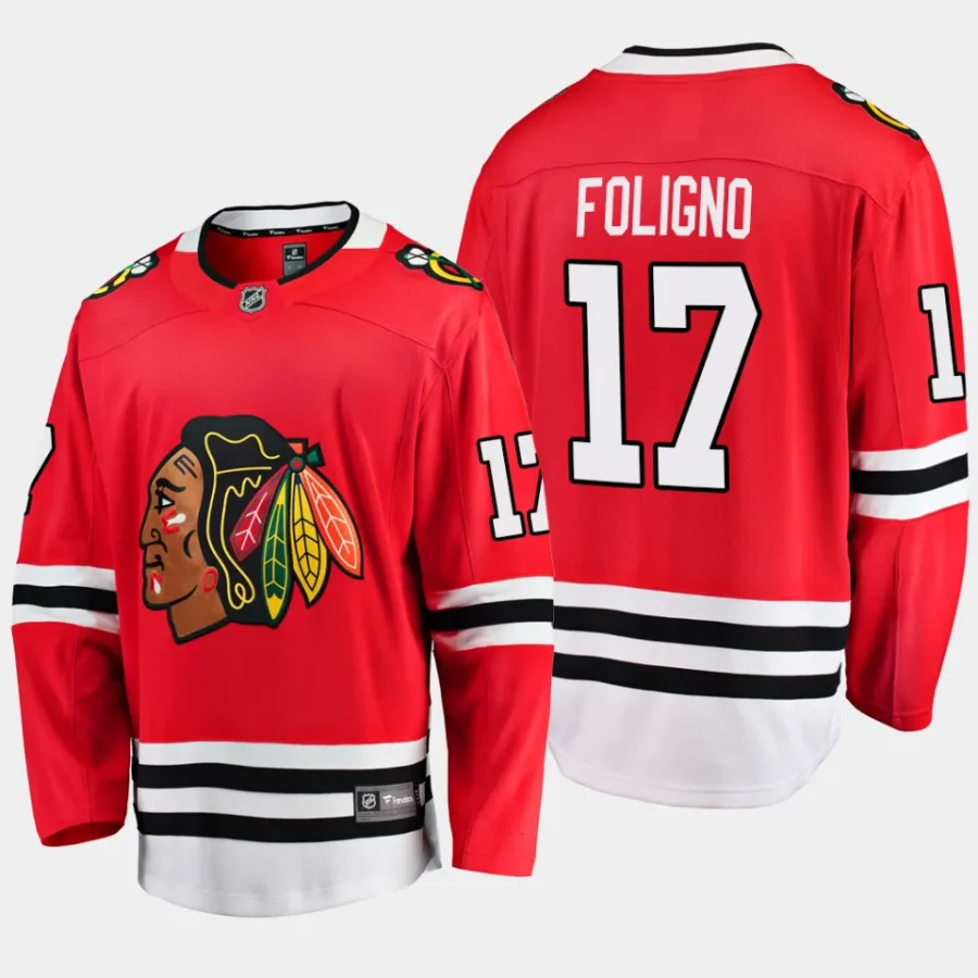 chicago blackhawks nick foligno home breakaway player jersey red