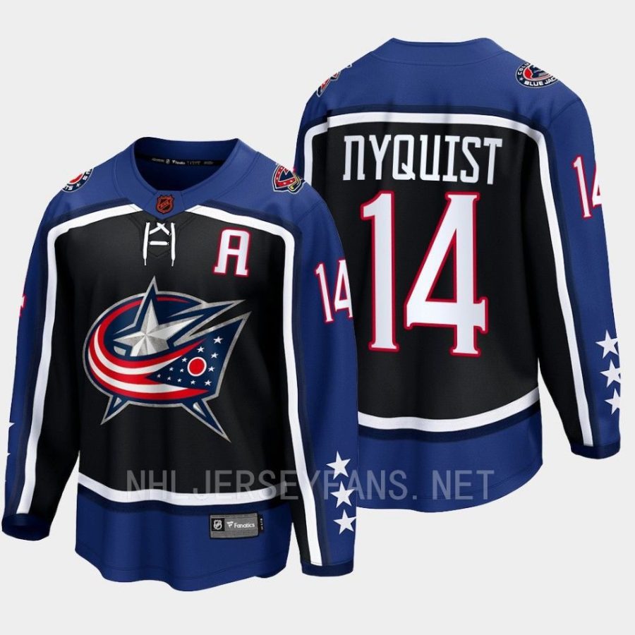 columbus blue jackets gustav nyquist special edition 2.0 2022 breakaway retro jersey navy