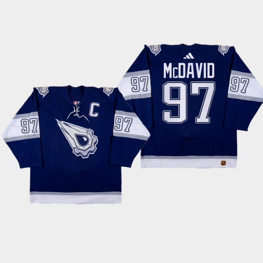 connor mcdavid oilers navy 2022 23reverse retro 2.0 replica jersey