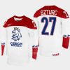 czech republic gabriel szturc 2023 iihf world junior championship jersey white