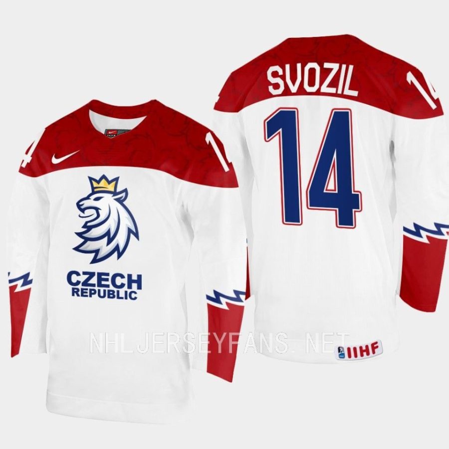 czech republic stanislav svozil 2023 iihf world junior championship jersey white