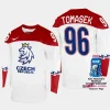 czechia hockey david tomasek 2023 iihf world championship men home jersey white