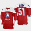 czechia hockey radim simek 2022 iihf world championship away jersey red