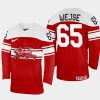 denmark hockey christian wejse 2022 iihf world championship away jersey red