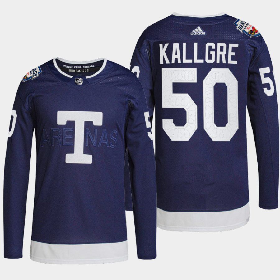 erik kallgren maple leafs navy 2022 heritage classic authentic jersey