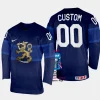 finland hockey custom 2023 iihf world championship men away jersey navy