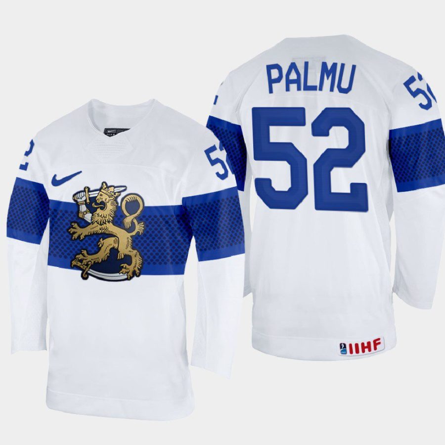 finland hockey petrus palmu 2022 iihf world championship home jersey white